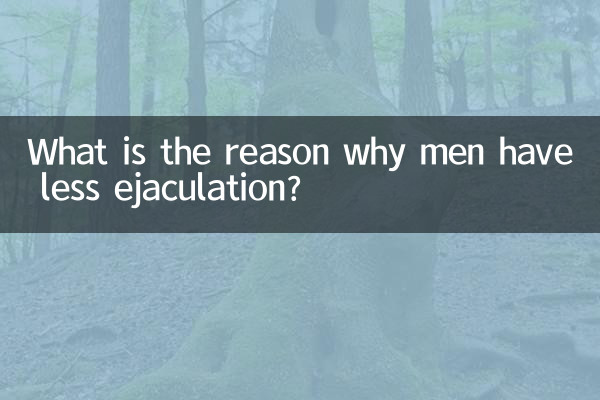 В чем причина уменьшения эякуляции у мужчин?