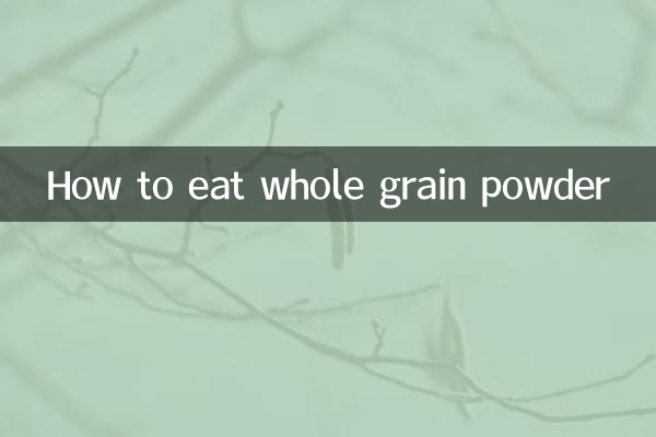 Cómo comer cereales integrales en polvo