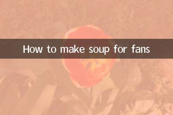 Cómo hacer sopa para fans.