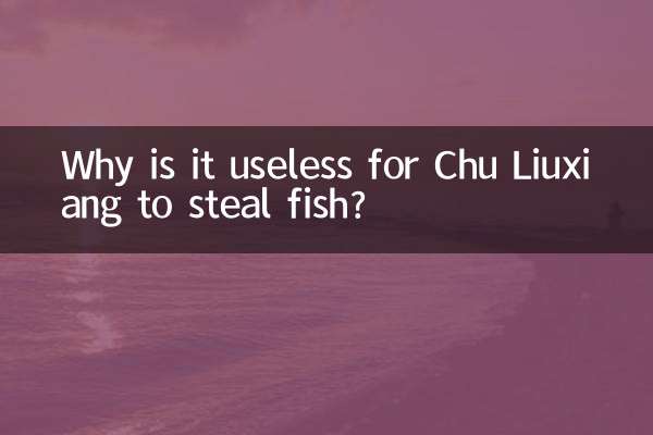 Perché è inutile che Chu Liuxiang rubi il pesce?