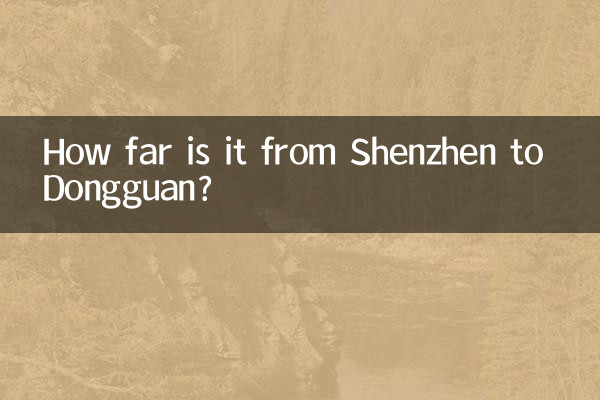 Qual a distância entre Shenzhen e Dongguan?