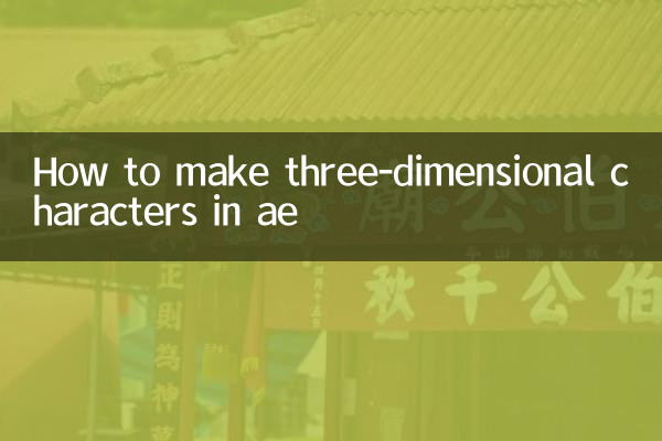 How to make three-dimensional characters in ae