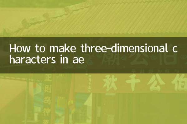 How to make three-dimensional characters in ae