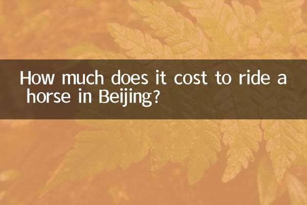 How much does it cost to ride a horse in Beijing?