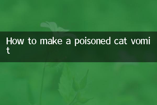 Come far vomitare un gatto avvelenato