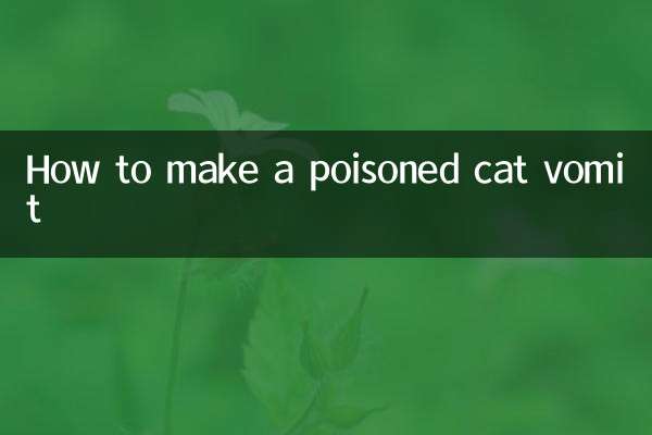 কিভাবে একটি বিষাক্ত বিড়াল বমি করা