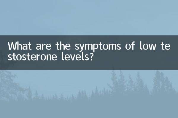 テストステロンレベルが低いとどのような症状が現れますか?
