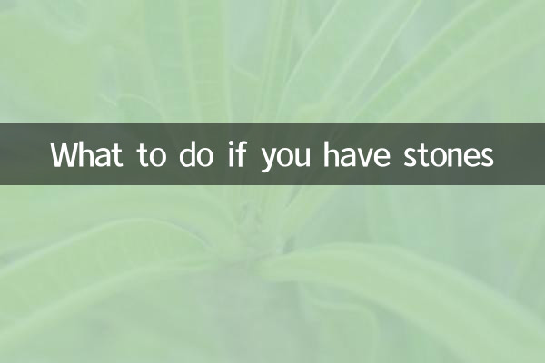 ماذا تفعل إذا كان لديك الحجارة