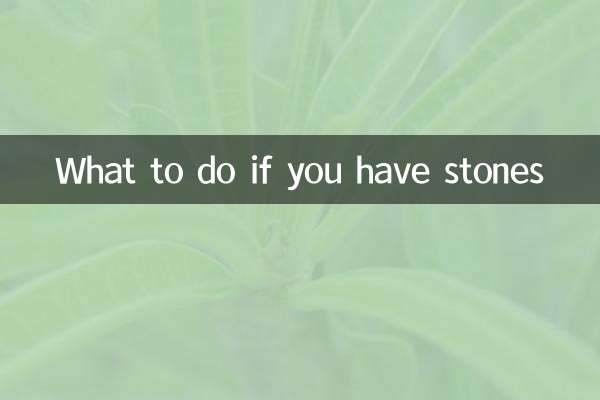 ماذا تفعل إذا كان لديك الحجارة