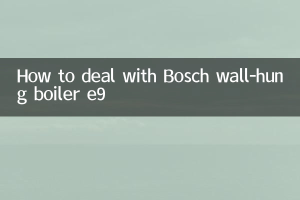 बॉश वॉल-हंग बॉयलर e9 से कैसे निपटें