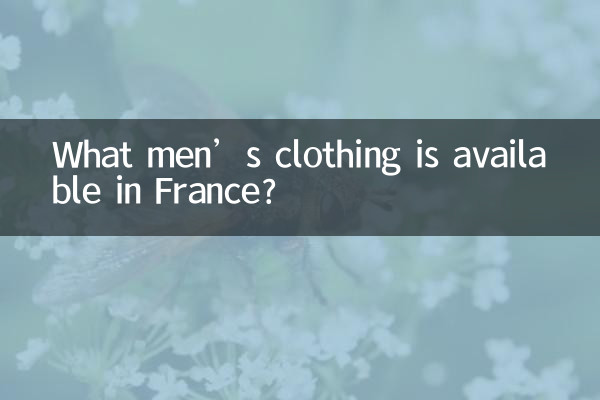 फ़्रांस में पुरुषों के कौन से कपड़े उपलब्ध हैं?