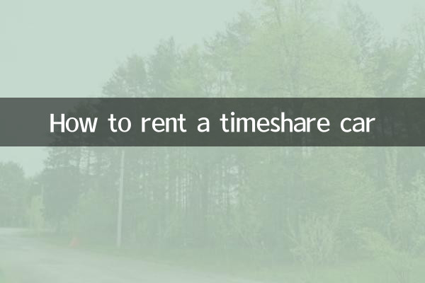 How to rent a timeshare car
