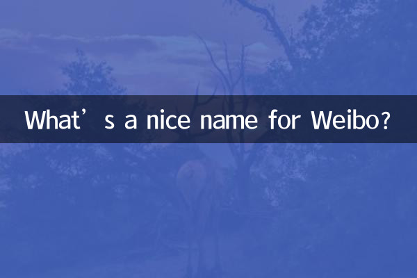 What’s a nice name for Weibo?