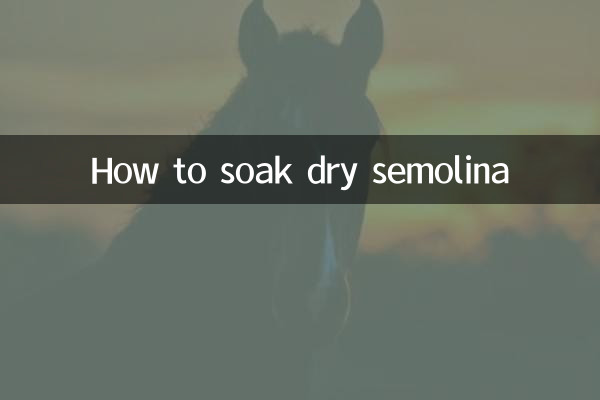 Come mettere in ammollo la semola secca