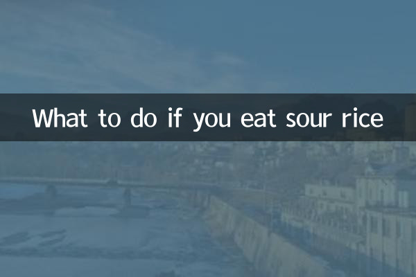 Que faire si vous mangez du riz aigre