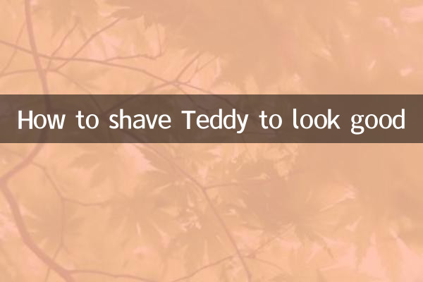 테디를 멋지게 면도하는 방법