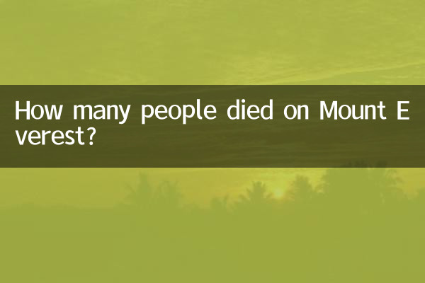 How many people died on Mount Everest?