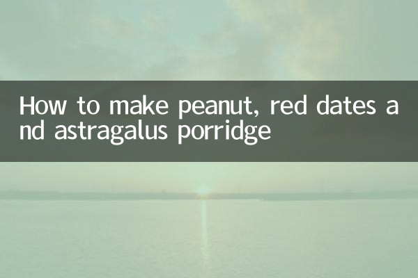 Come preparare il porridge di arachidi, datteri rossi e astragalo