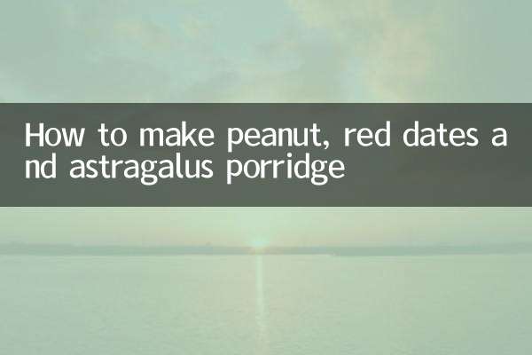 Wie man Brei aus Erdnüssen, roten Datteln und Astragalus macht