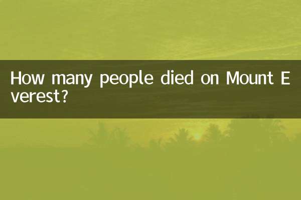 How many people died on Mount Everest?