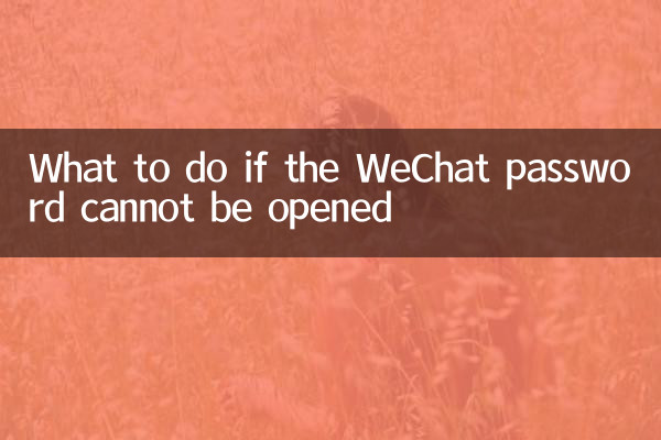 What to do if the WeChat password cannot be opened