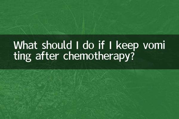 ¿Qué debo hacer si sigo vomitando después de la quimioterapia?