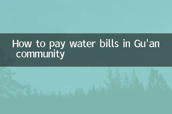 Gu'an 지역 사회에서 수도 요금을 지불하는 방법
