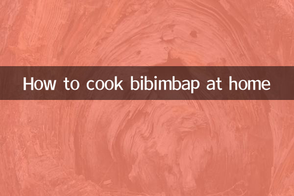 Comment cuisiner le bibimbap à la maison