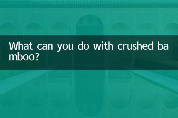 ¿Qué se puede hacer con el bambú triturado?