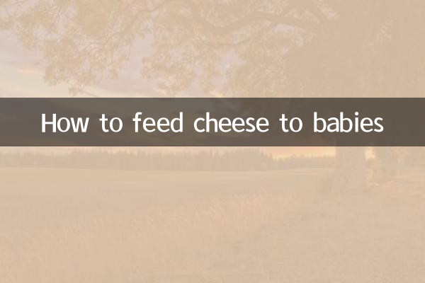 아기에게 치즈를 먹이는 방법