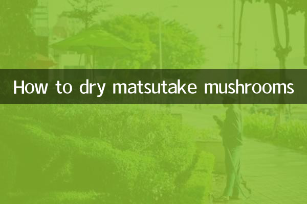 Come essiccare i funghi matsutake