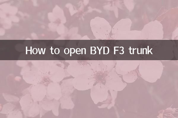 نحوه باز کردن BYD F3 Trunk
