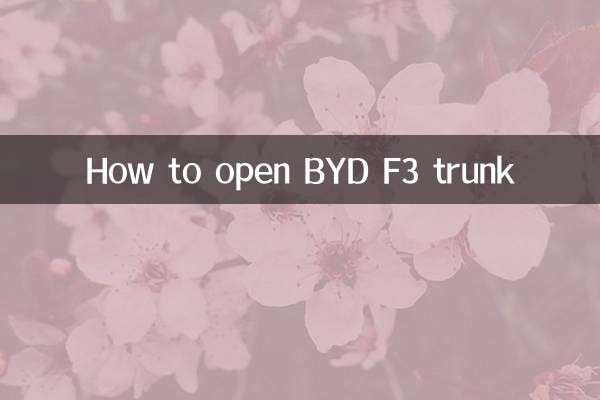 Come aprire il bagagliaio BYD F3
