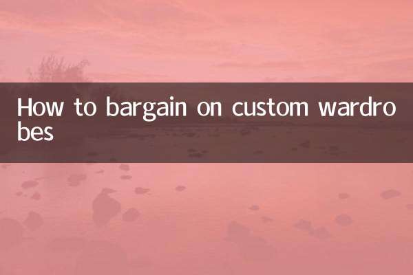 How to bargain on custom wardrobes