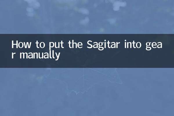 Sagitar를 수동으로 기어에 넣는 방법