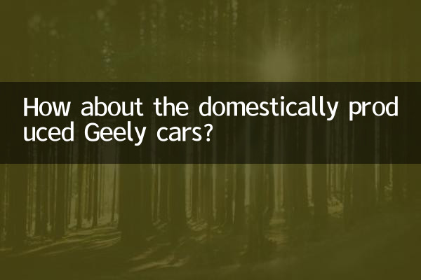 How about the domestically produced Geely cars?