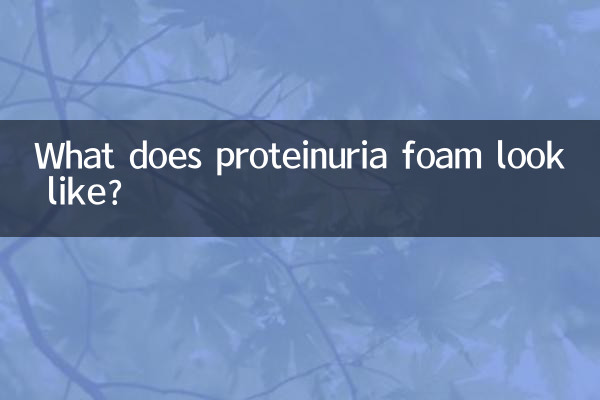 प्रोटीनुरिया फोम कैसा दिखता है?