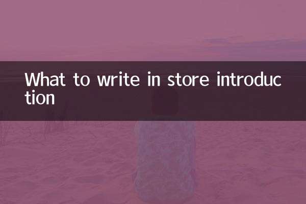 Qué escribir en la introducción de la tienda.