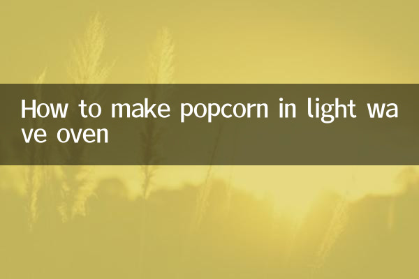 Comment faire du pop-corn dans un four à ondes lumineuses