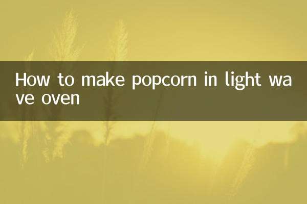 Wie man Popcorn im Lichtwellenofen macht