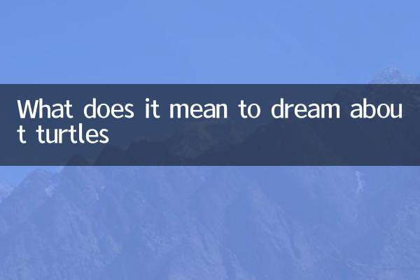 Was bedeutet es, von Schildkröten zu träumen?