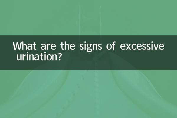 What are the signs of excessive urination?