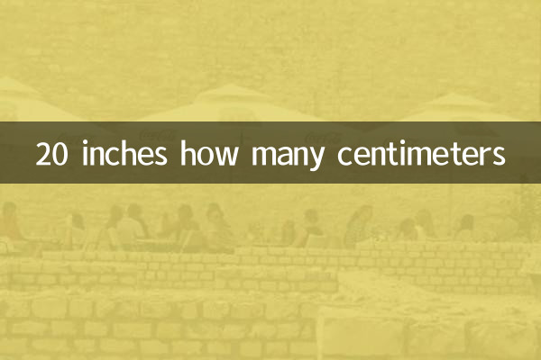 20인치는 몇cm인가요?