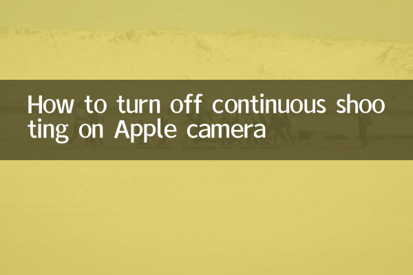 So deaktivieren Sie Serienaufnahmen auf der Apple-Kamera