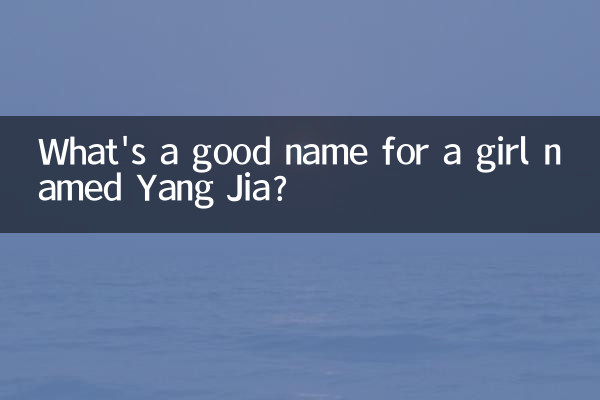 ما هو الاسم الجيد لفتاة تدعى يانغ جيا؟
