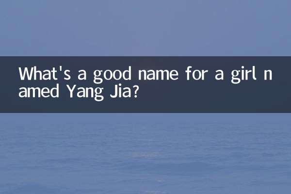 ما هو الاسم الجيد لفتاة تدعى يانغ جيا؟