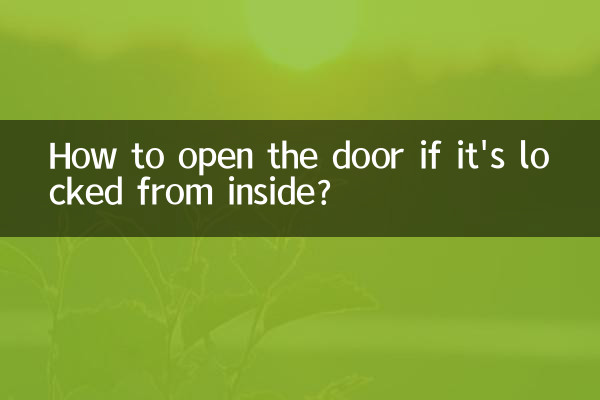 Como abrir a porta se ela estiver trancada por dentro?