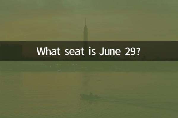 ¿Qué asiento es el 29 de junio?