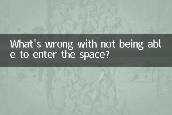 Cosa c'è di sbagliato nel non poter entrare nello spazio?