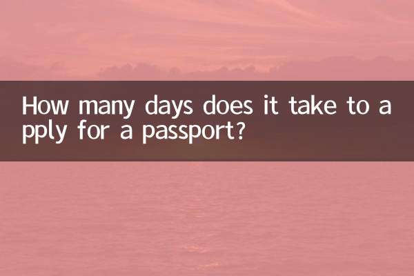 여권을 신청하는 데 며칠이 걸립니까?